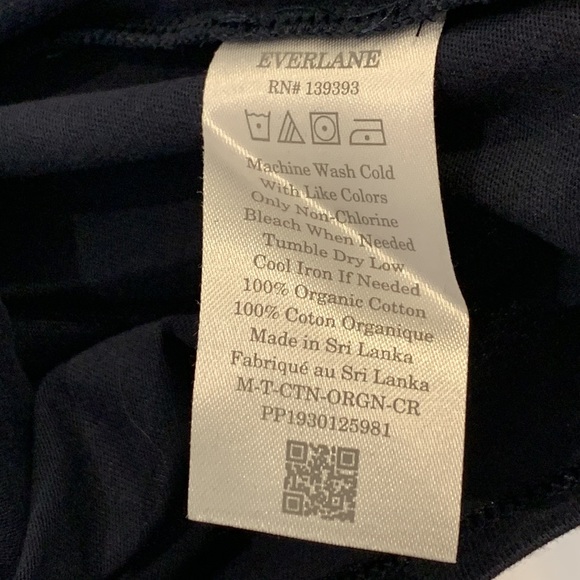 Everlane The Essential Organic Crew T-Shirt Top Navy Mens Size XL - Picture 7 of 11